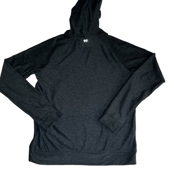 90 Degrees By Reflex Textured Pullover Hoodie With Pocket Charcoal Grey Men's S - Picture 7 of 12